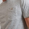 T-shirt Olonne Coloris : rayé beige et gris  Marque FAGUO en coton biologique