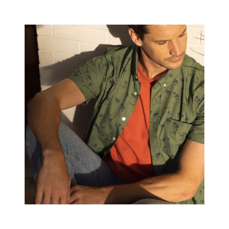 Chemise Vallon Coloris : Kaki Marque FAGUO en coton