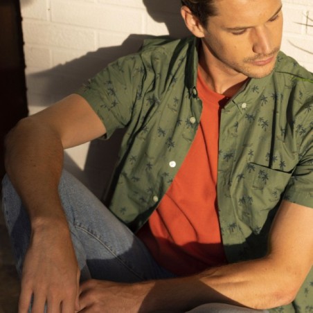 Chemise Vallon Coloris : Kaki Marque FAGUO en coton