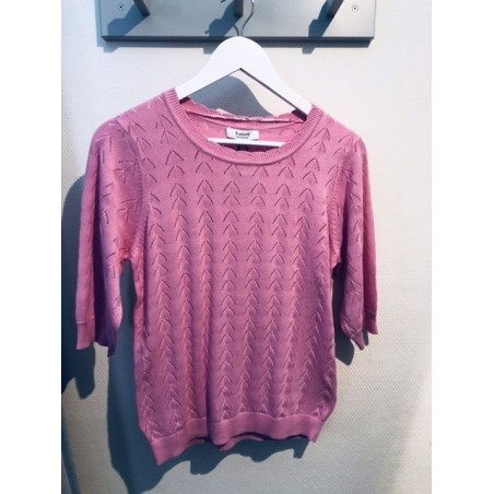 Pull en tricot manche courte modèle MONNI Marque B.YOUNG en Viscose Ecovero et coton biologique