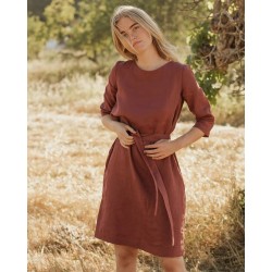 Soller robe en Lin couleur Prune marque MagicLinen