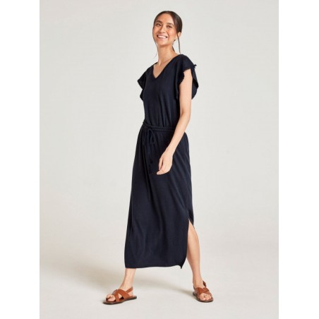 Jupe taille élastiquée modèle EASY facile à porter en chanvre et coton biologique Marque THOUGHT