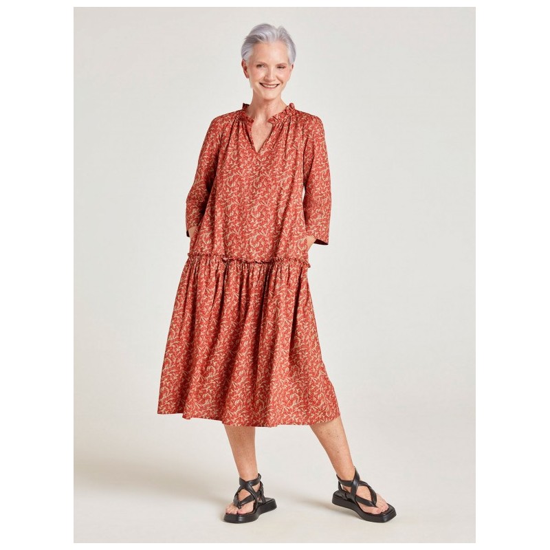 Robe modèle Zenobia marque THOUGHT en Chanvre et Coton biologique