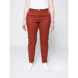 Chino Femme 263 flexdenim Camel Marque 1083 en coton bio et élasthanne