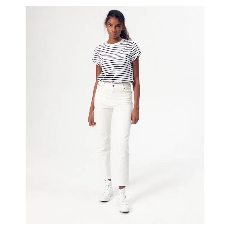 Jeans Mom Jeanne denim écru Marque Gentle Factory coton élasthanne