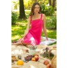 Robe en lin modèle Rebeca Marque Maloka couleur Fuschsia