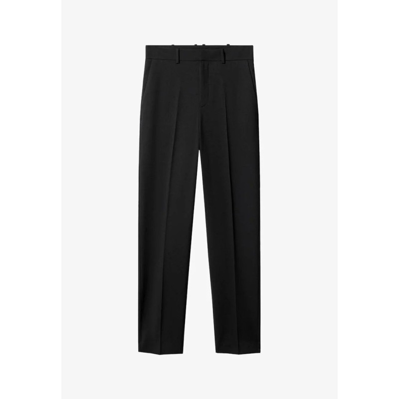 Pantalon à plis en polyester viscose et élasthanne marque Adelina Fabriqué en Europe