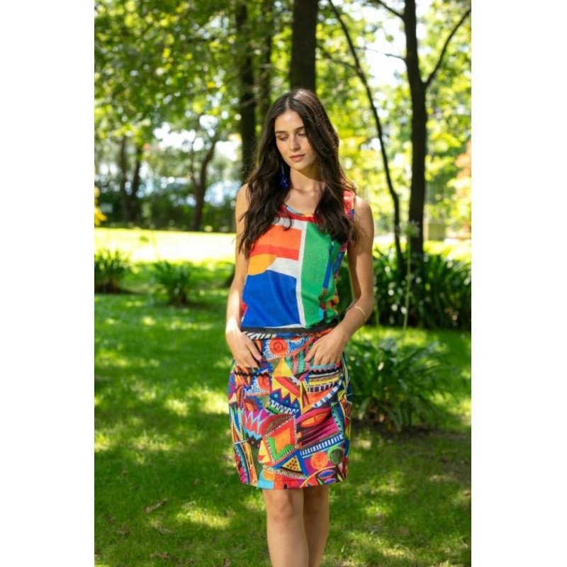 Jupe Arlete Marque MALOKA Couleur Multicolore