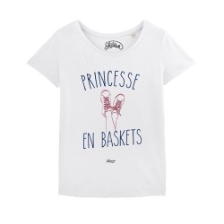 T-SHIRT PRINCESSE EN BASKET