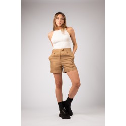 Short modèle Taza coloris camel Marque Zibi London en Lin