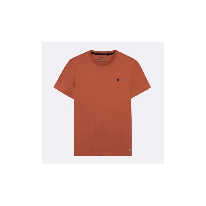 T-shirt Arcy Coloris brique logo arbre col rond Marque FAGUO en coton biologique T-shirt Arcy Coloris brique logo arbre col rond Marque FAGUO en coton biologique