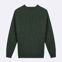 Pull col rond en laine majoritaire Modèle Frehel Marque Faguo en laine recyclée polyamide soie Fabriqué en France