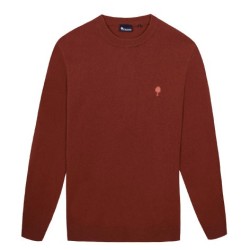 Pull col rond en laine majoritaire Modèle Marly Marque Faguo en laine et polyamide Fabriqué au Maroc