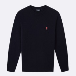 Pull col rond en laine majoritaire Modèle Marly Marque Faguo en laine et polyamide Fabriqué au Maroc