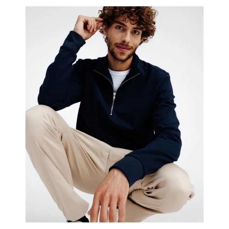 Sweat molleton gratté col camionneur modèle CHAD Gentle Factory en coton biologique