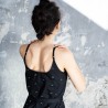robe upwards thokkthokk noir imprime coton biologique