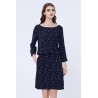 Robe Casual chic et confortable  Marque SMART&JOY bleu marine en viscose