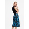 Jupe crayon chic et confortable Marque SMART&JOY bleu et noir en coton