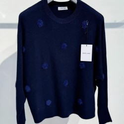 Pull à pois en maille fabriqué en Italie
