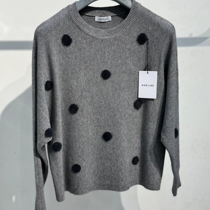 Pull à pois en maille fabriqué en Italie