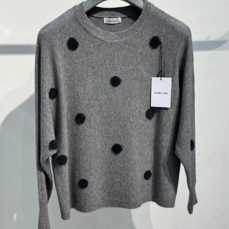 Pull à pois en maille fabriqué en Italie