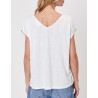 T-shirt modèle Bacaciane col V Marque La Fiancée en coton biologique