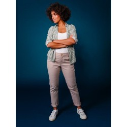 Chino Femme 263 flexdenim NaturelMarque 1083 en coton bio et élasthanne
