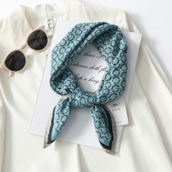 Foulard carré imprimé géométrique rond Viscose