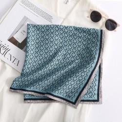 Foulard carré imprimé géométrique rond Viscose