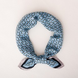 Foulard carré imprimé géométrique rond Viscose