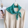 Foulard carré vert Paisley Viscose