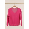PULL COL V EN MAILLE 100% COTON FABRIQUE EN ITALIE