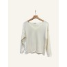 PULL COL V EN MAILLE 100% COTON FABRIQUE EN ITALIE
