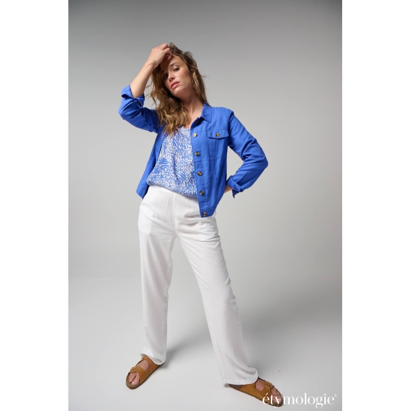 Veste modèle ETYVIDA Marque Etymologie en viscose et lin