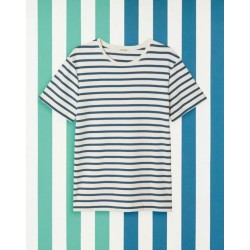 T-shirt marinière modèle Maé Marque LEMAHIEU en coton bio