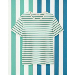 T-shirt marinière modèle Maé Marque LEMAHIEU en coton bio