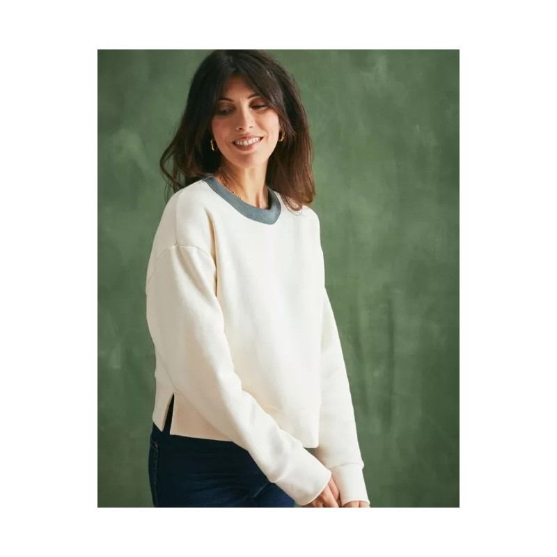 Sweat molleton femme modèle Romy Marque LEMAHIEU en coton bio