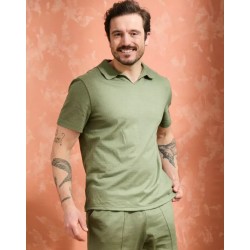 Polo modèle Lucien Marque LEMAHIEU en Lin et Coton