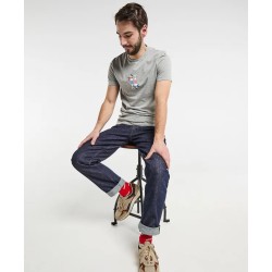 T-shirt Baptiste imprimé Poissons GENTLE FACTORY en coton biologique