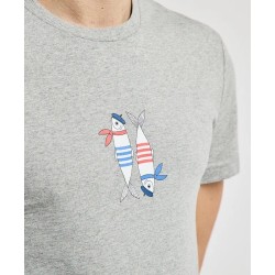 T-shirt Baptiste imprimé Poissons GENTLE FACTORY en coton biologique