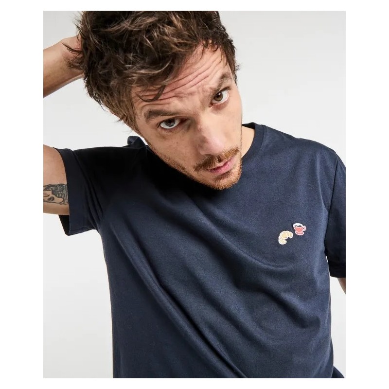 T-shirt Baptiste broderie Café croissants GENTLE FACTORY en coton biologique