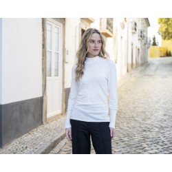 Pull fin col montant