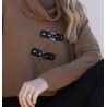 Pull Oversize patte brandebourg