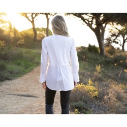Fausse chemise en coton et viscose