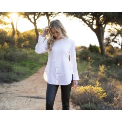 Fausse chemise en coton et viscose