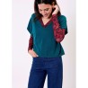 Pull sans manche col V tricot fin modèle Satinka Marque La Fiancée