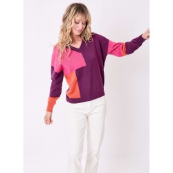 Pull droit modèle ALISO Marque La Fiancée en viscose et polyamide