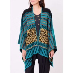 Poncho en maille chaude modèle "Waldo" Marque La Fiancée