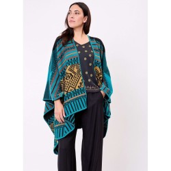 Poncho en maille chaude modèle "Waldo" Marque La Fiancée