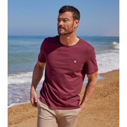 T-shirt homme bordeaux en coton marque COCORICO